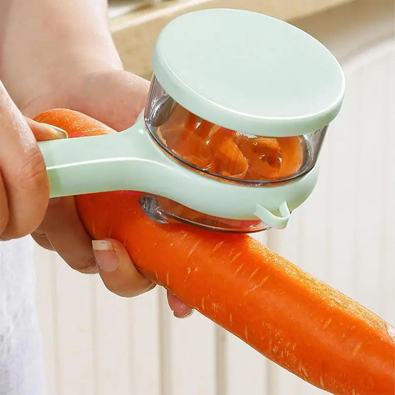 Fruit Vegetable Peeler with Built-In Storage Bucket