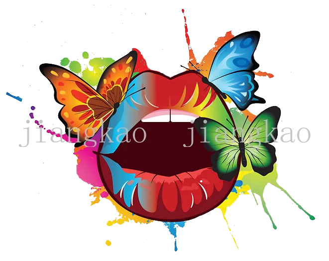 Watercolor Lip Iron-On Patches – DIY Clothes & Bag Appliqués