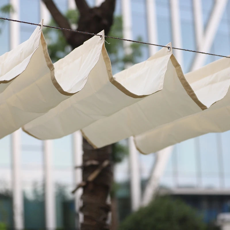 Waterproof Retractable Sunshade Sail – UV Block Garden Canopy
