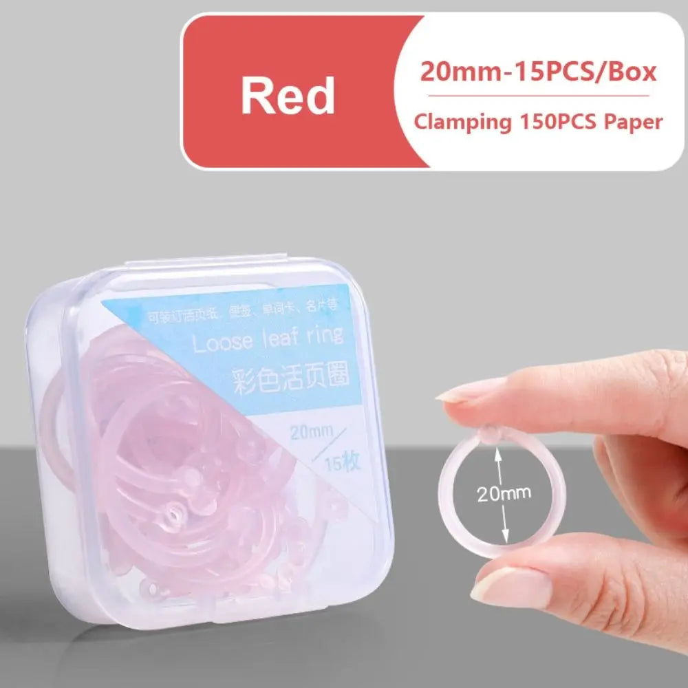 DIY Plastic Binder Rings 15/20/25mm | Loose Leaf Paper Clips