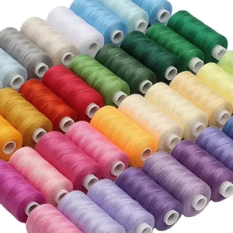 10-Roll Polyester 402 Sewing Thread Set – 400 Yards, DIY