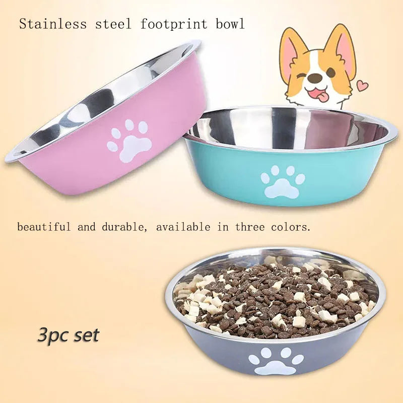Stainless Steel Pet Bowl for Cats & Dogs | Anti-Slip Base