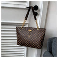 Women's PU Leather Tote Bag – Large Capacity Printed Shoulder Bag