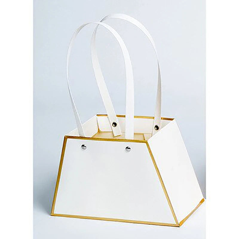 Portable Foldable Flower Gift Box – 100pcs Cardboard Tote