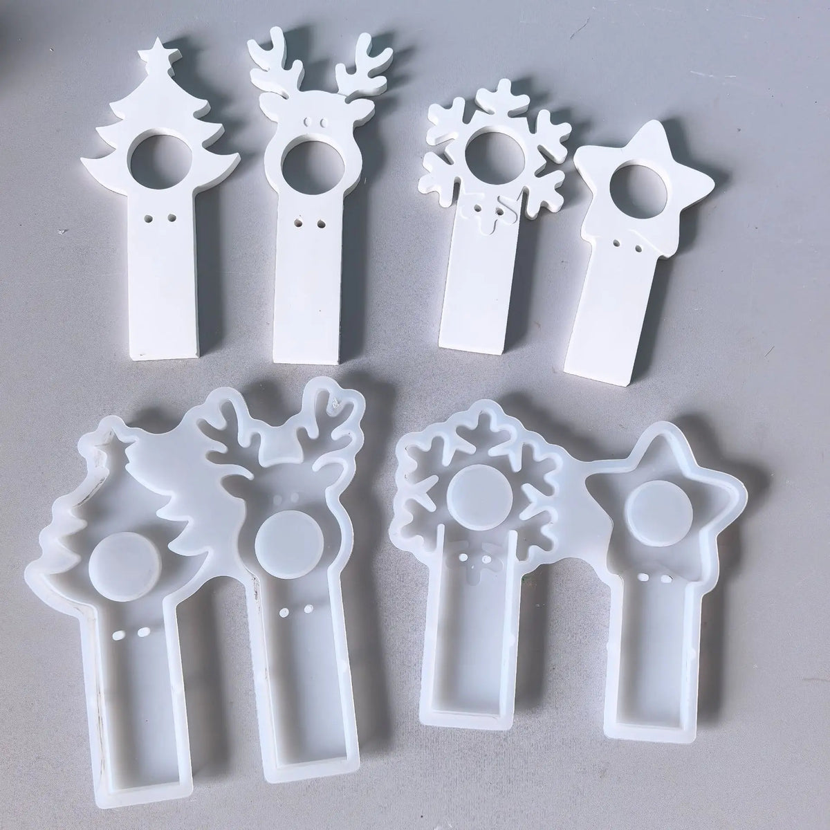 Christmas Silicone Mold – Reindeer Snowflake Star Lollipop