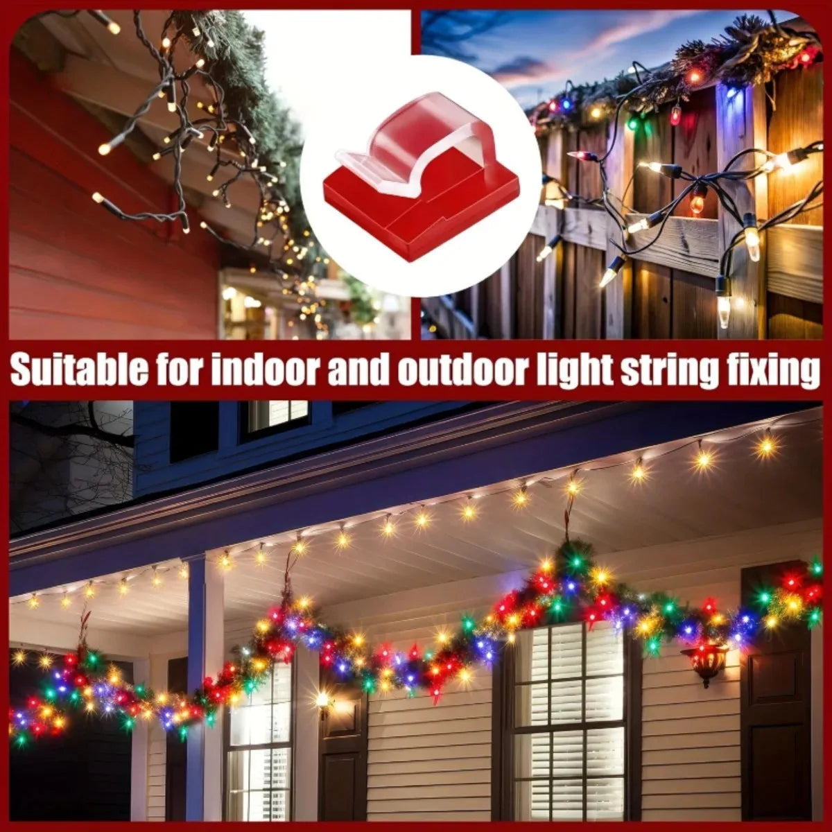 Clear Adhesive Hooks – No-Drill Light & Décor Hangers