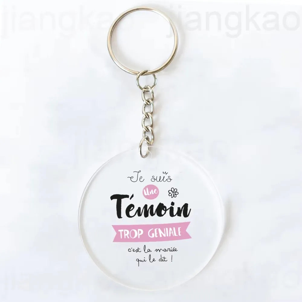 "I'm Such A Great Witness" Acrylic Keychain Wedding Gift