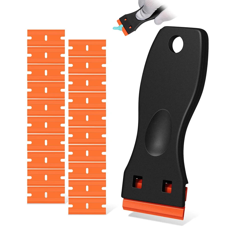 KKJOY Plastic Razor Blade Scraper – Glue & Decal Remover Tool