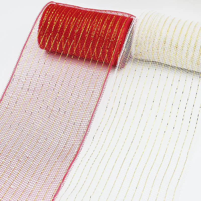 Christmas Mesh Ribbon 15cm 10 Yards – Organza DIY Garland