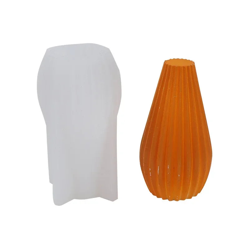 Geometric & Pear 3D Candle Silicone Mold – DIY Soap & Resin