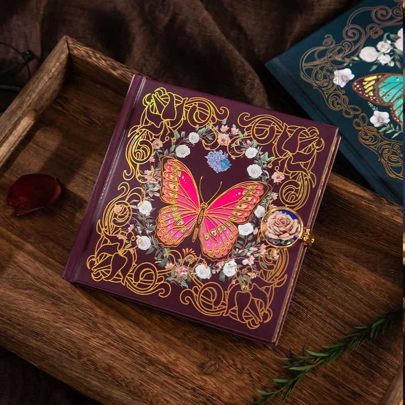 Retro Gothic Butterfly Rose Notebook | Fairy Tale Journal