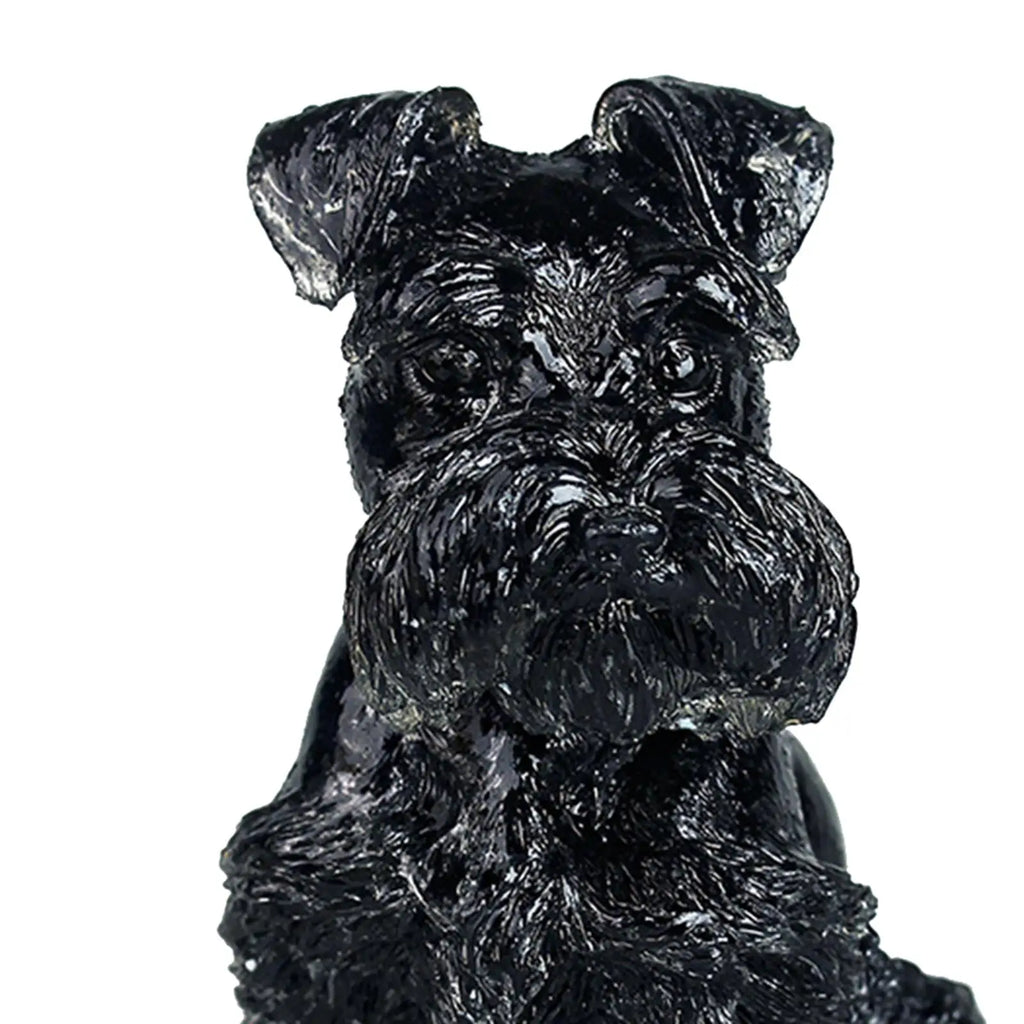 Miniature Schnauzer Dog Figurine | Resin Sculpture Home Décor