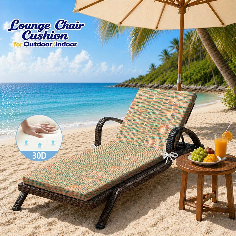 30D Foam Striped Lounge Chair Cushion – Indoor & Outdoor