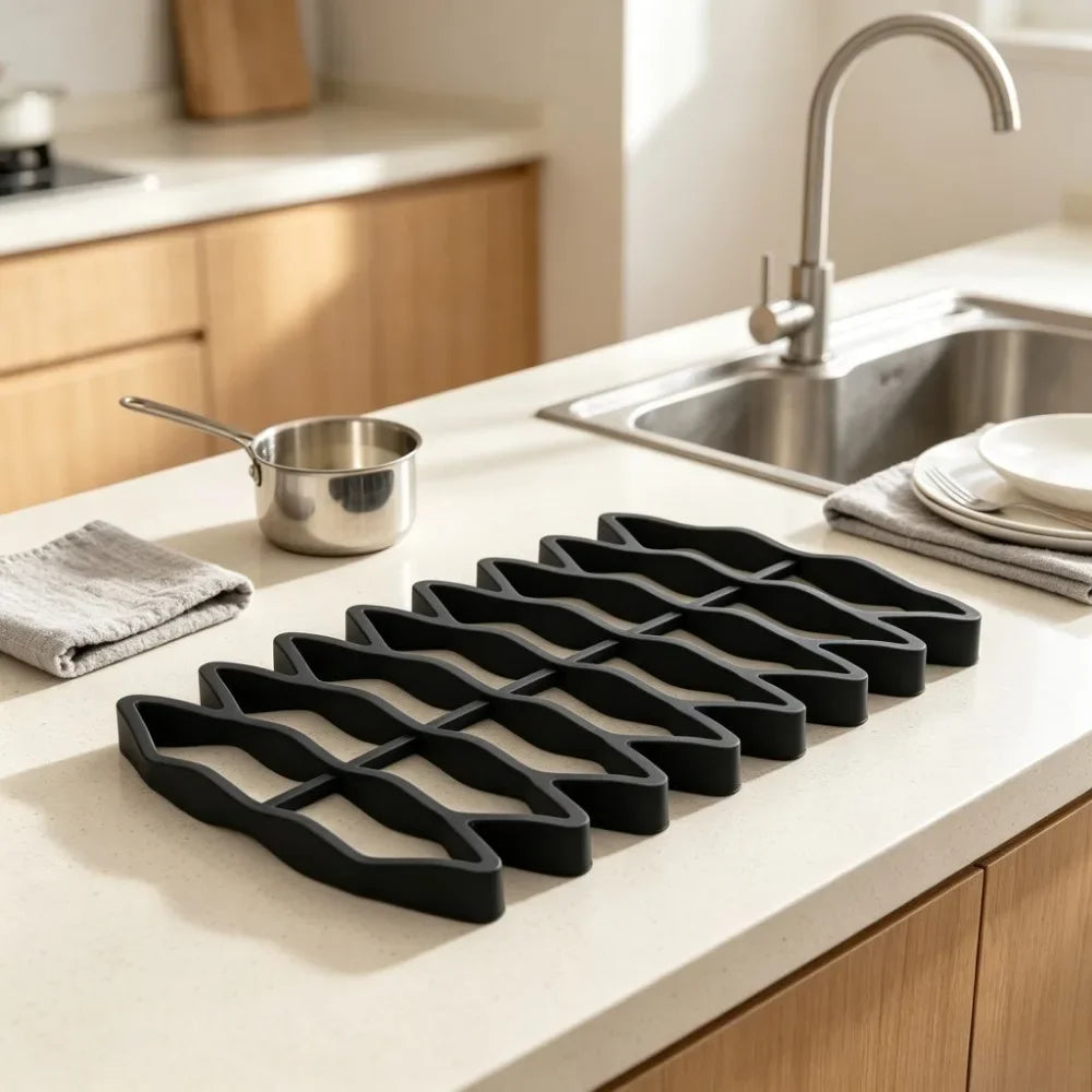 Hollow Silicone Trivet Mat – Heat Resistant Non-Slip Pot Pad