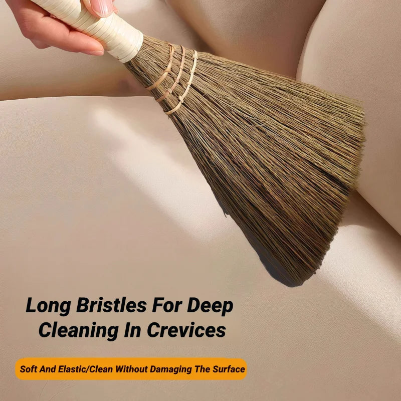 Handmade Natural Grass Broom – Vintage Floor Sweeper Set
