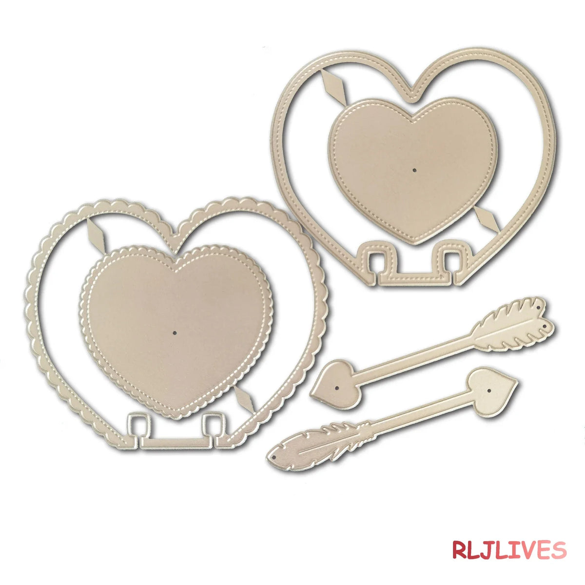 Scalloped Heart Memorydex Metal Cutting Die – DIY Scrapbooking