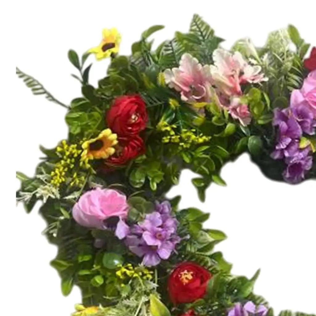 Heart Shape Artificial Flower Eucalyptus Wreath – 16 Inch