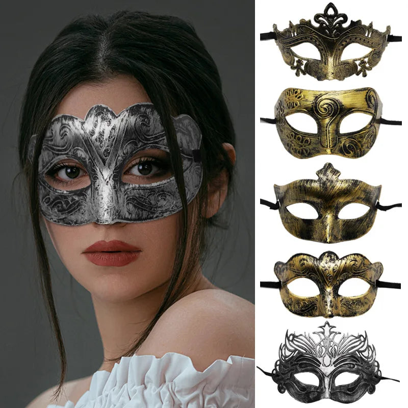 Retro Jazz Masquerade Half Face Mask – Halloween Costume