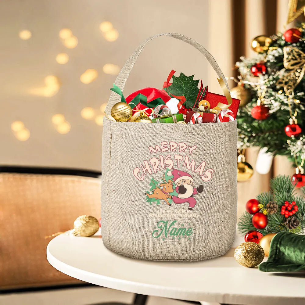 Personalised Christmas Santa Sack | Custom Name Kids Gift Bag
