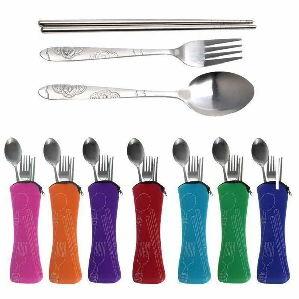 Portable Cutlery Bag – Travel Utensil Pouch for Camping & Picnics