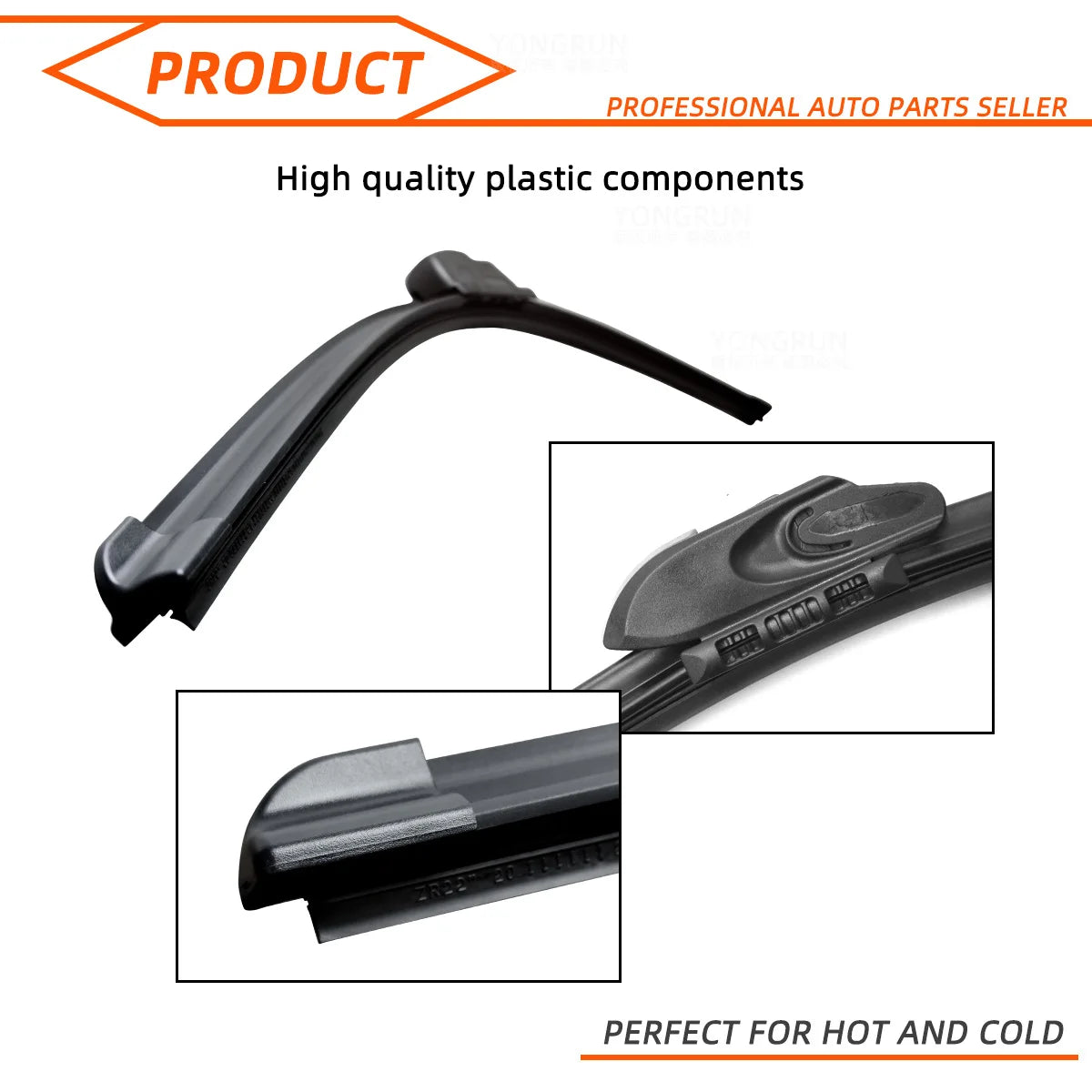 KKJOY Universal Rubber Windshield Wiper Blade J U Hook