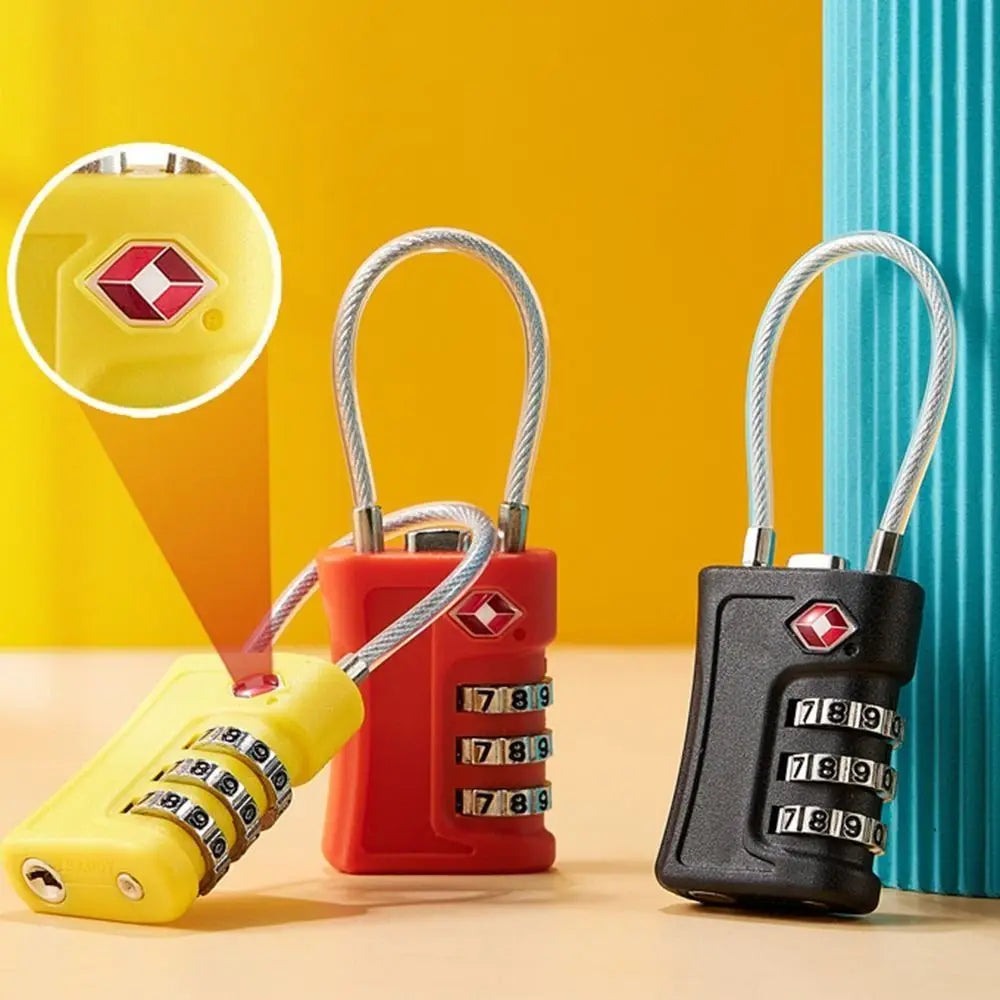 TSA 3-Digit Combination Padlock – Luggage Travel Lock