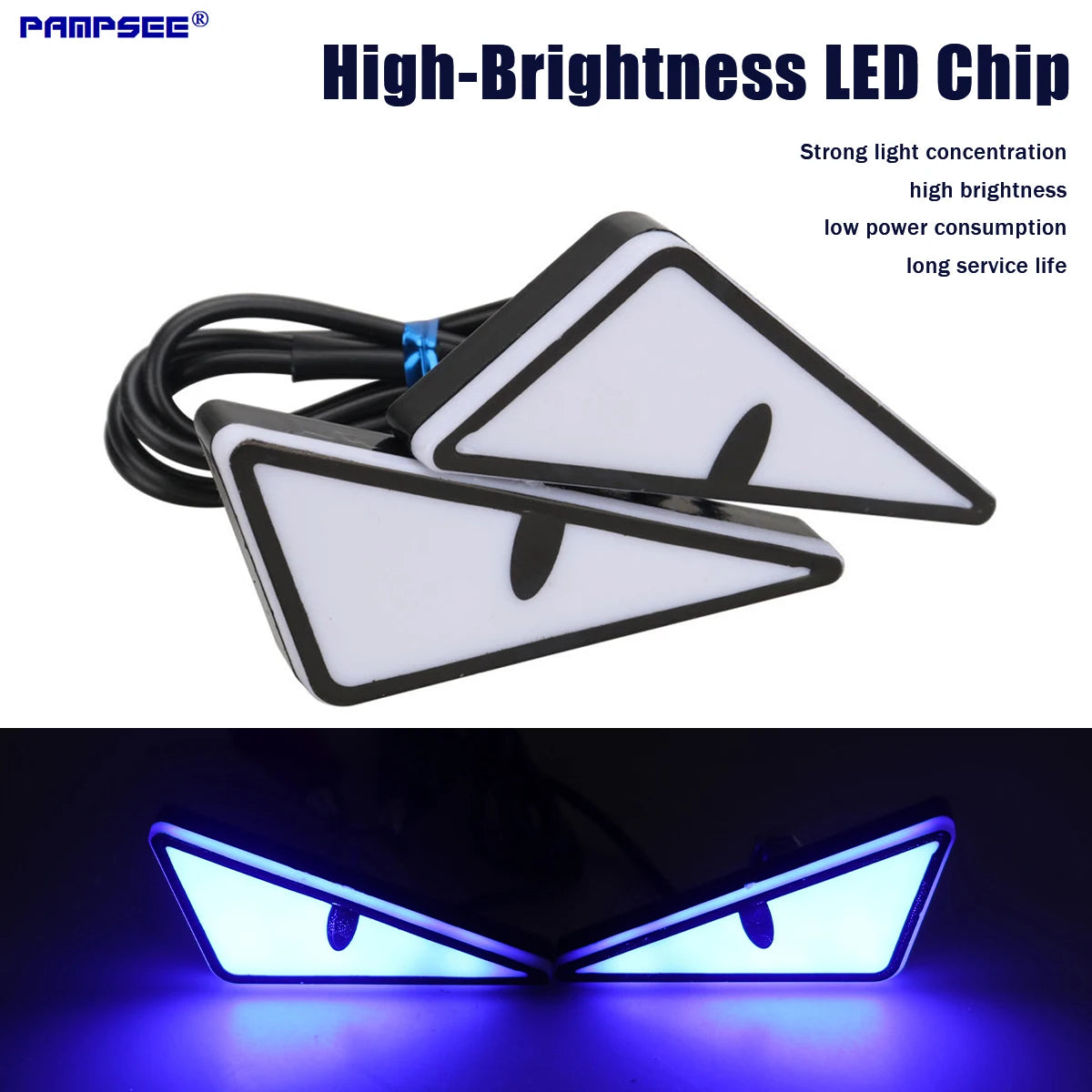 2-Pack LED Demon Eye Headlight Accent Lights – Car & Motorcycle