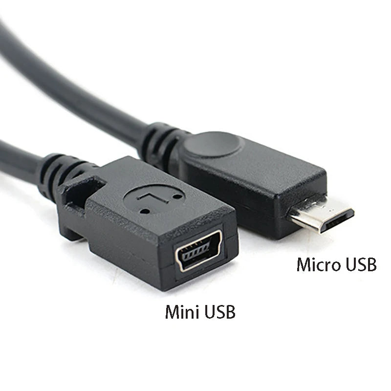 Micro USB to Mini USB Adapter Cable – 20cm OFC Data Cord