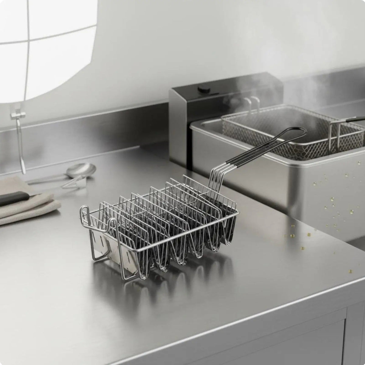 Stainless Steel Taco Holder Deep Fryer Basket | Restaurant Use