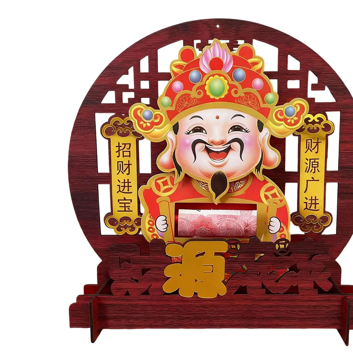 Wooden Feng Shui Blessing Ornament | Chinese New Year Tabletop Sign