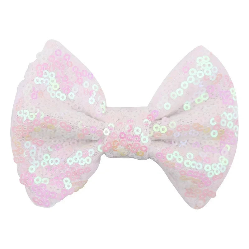 5-Pack Glitter Sequin Hair Bows – DIY Girls Hair Accessories