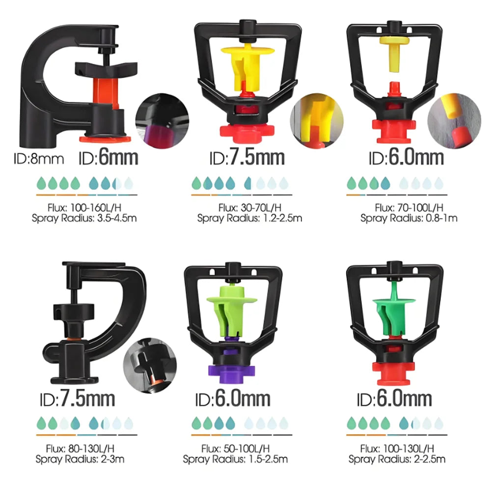 24-Type Garden Micro Irrigation Nozzle Set | DIY Sprinkler System
