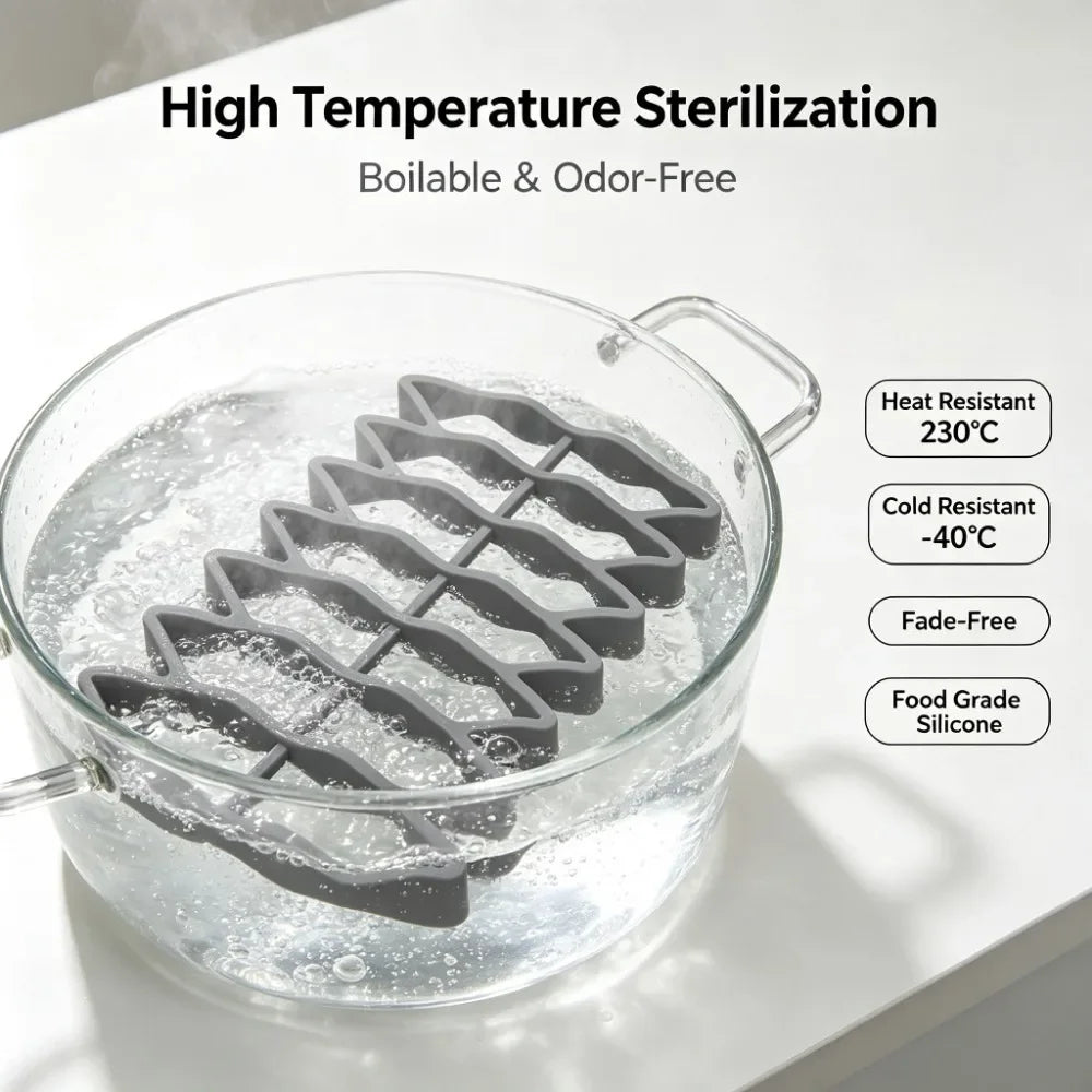 Hollow Silicone Trivet Mat – Heat Resistant Non-Slip Pot Pad