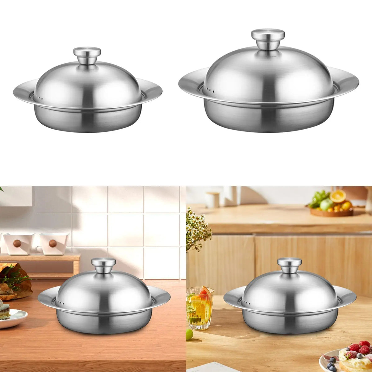 Stainless Steel Food Steamer Pot with Lid | Multi-Use