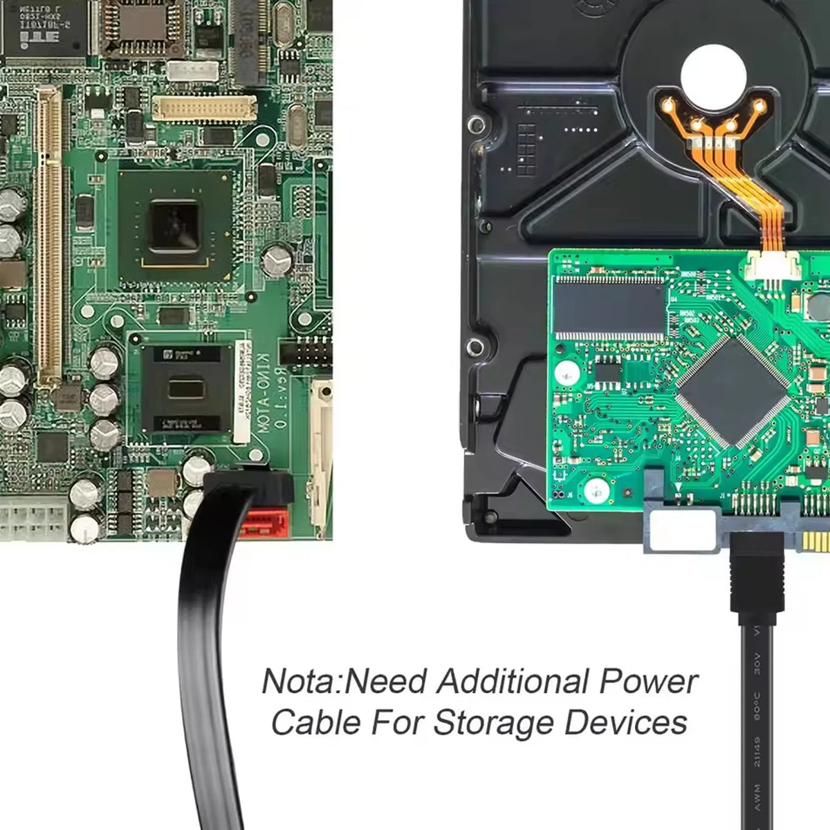 SATA 3.0 Data Cable 6Gbps – HDD SSD DVD Drive | BAPPSUS