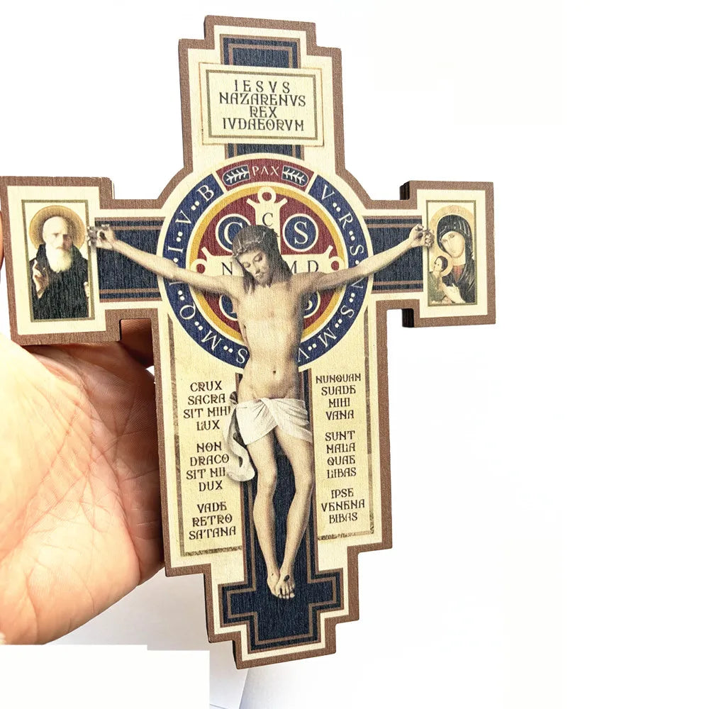 Orthodox Wooden Wall Cross – Jesus Christ Religious Décor
