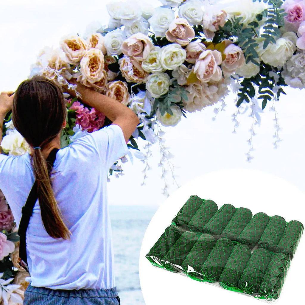 Wet Floral Arch Foam Cylinder Blocks – 14-Piece Set
