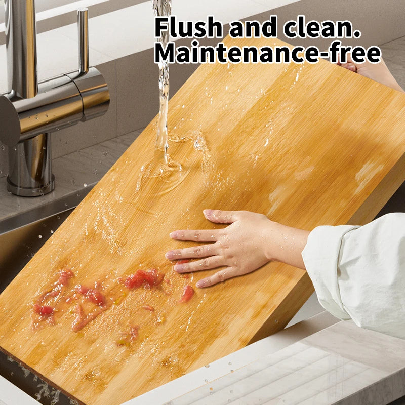 Double-Sided Bamboo Cutting Board | Thick, Antibacterial Kitchen Board