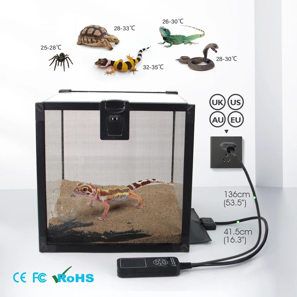 Reptile & Plant Heating Pad | LCD Thermostat, IPX7, Timer