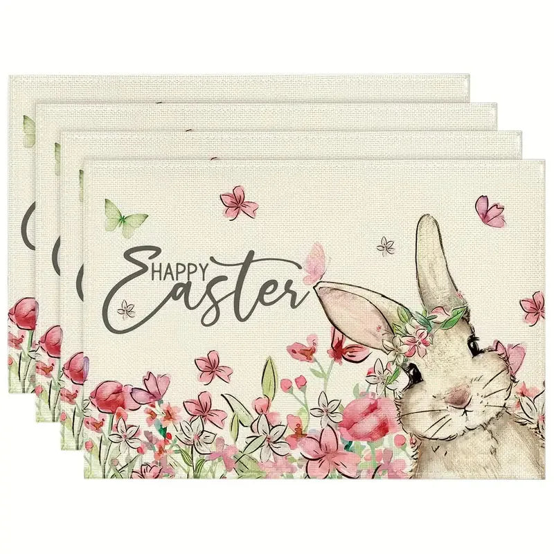 Easter Linen Placemat – Bunny & Egg Spring Table Mat
