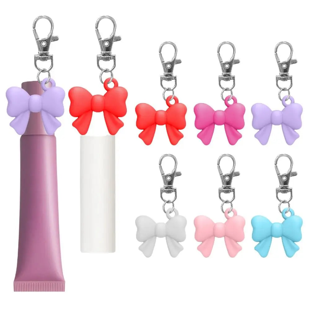 Silicone Lip Balm Holder Keychain – Bowknot Lip Gloss Sleeve