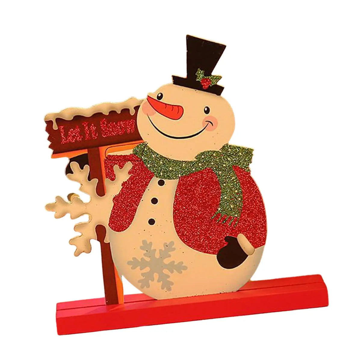 Wooden Horse Christmas Figurine | Carved Holiday Desk Décor