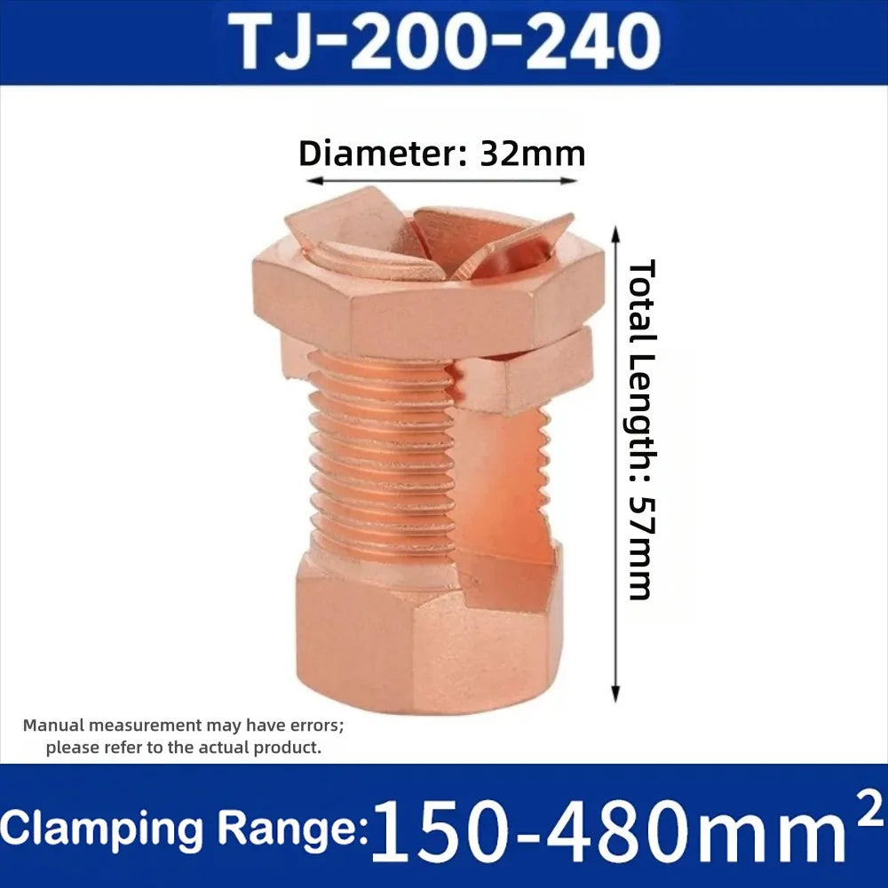 TJ Series Copper Split Bolt Connector – High-Strength Clamp