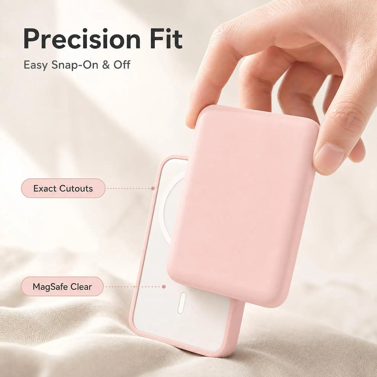 Silicone Matte MagSafe Battery Case – iPhone 17/16/15/14 Pro