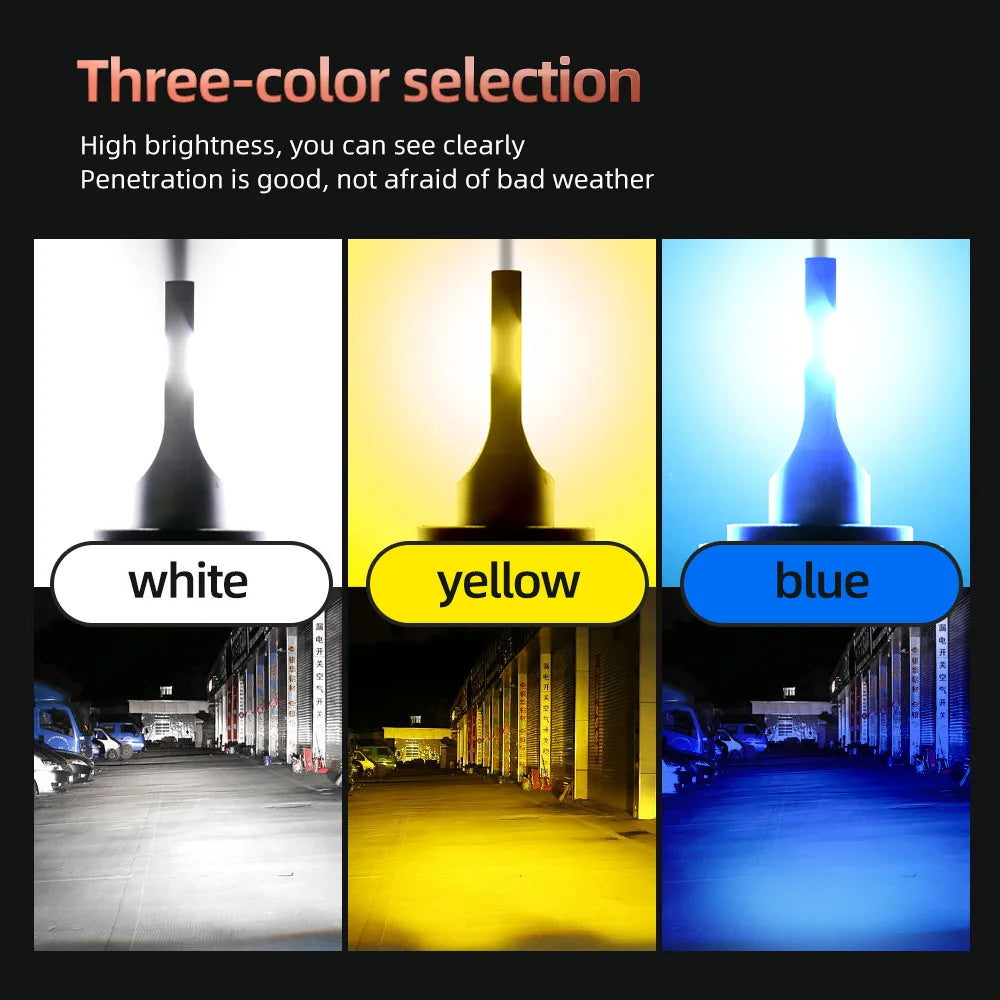 Pampsee H4 H7 H11 LED Headlight Bulbs 18000LM COB 80W