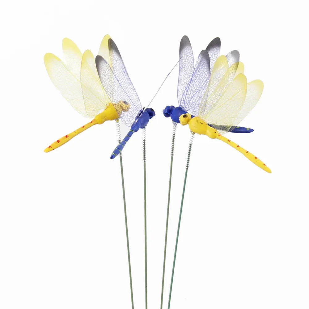 10-Pack Dragonfly Garden Stakes | Potted Plant Décor Picks