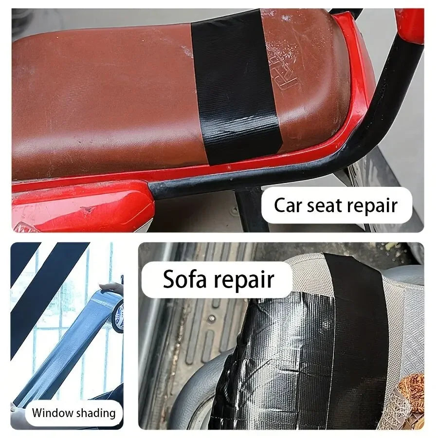 Black Leather Repair Tape – Strong Adhesive for Seats & Sofas