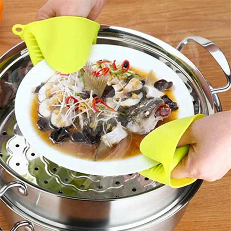 Silicone Heat-Resistant Oven Mitt Clip | Non-Slip Pot Holder