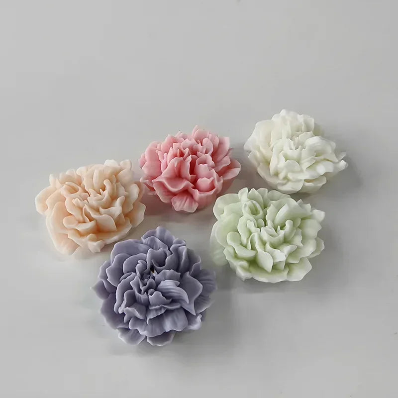 3D Flower Silicone Mold – Rose & Carnation for Soap, Candle & Resin