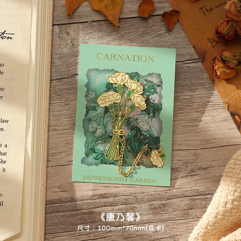 Vintage Hollowed Metal Bookmark | Oil Painting Book Clip